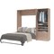 Bestar Cielo Full Murphy Bed and Shelving Unit with Drawers (89W), Rustic Brown & White 80892-000009 - alternate 7